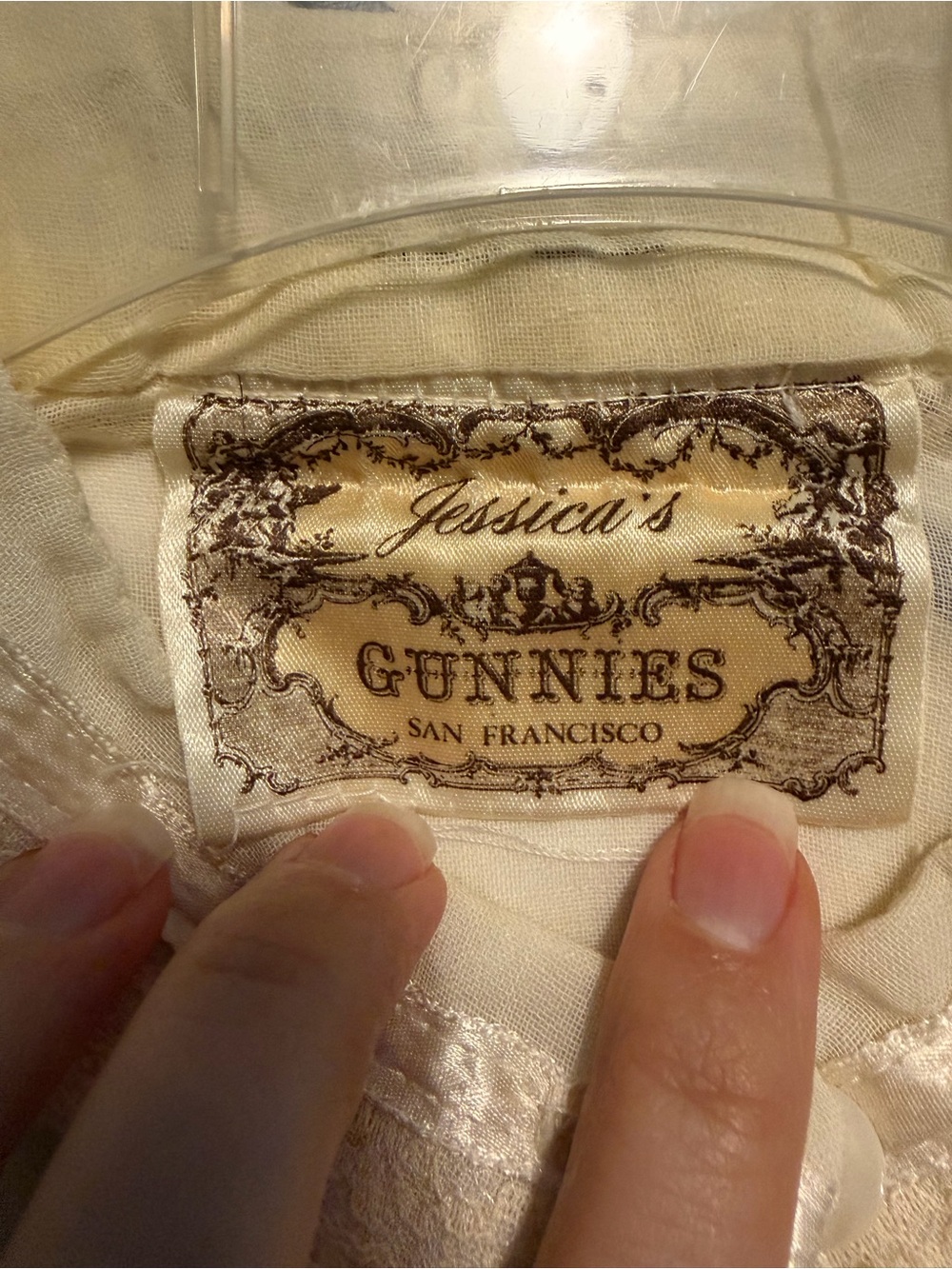 Vintage Cream Lace Trim Button Blouse by (Jessica’s Gunnies San Fran) Gunne Sax - Picture 6 of 10